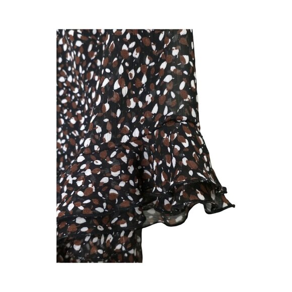 Women's - Tommy Hilfiger Brown Ruffled Midi Dress, Size 14 - Picture 4 of 10